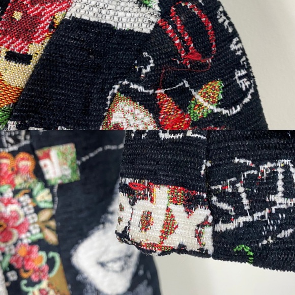 RARE Desigual Manteau Abrig Love Letters Patchwork Coat Multicolor Print - S - Picture 14 of 16